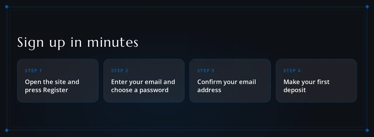 Register an account