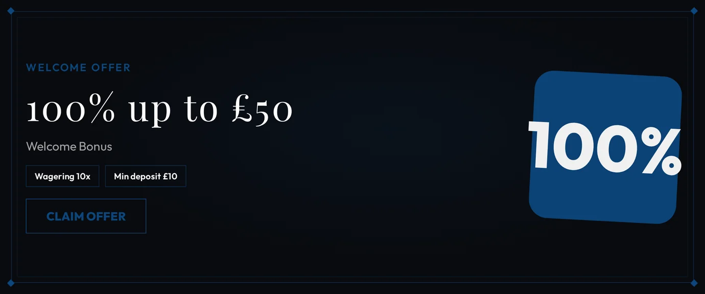 Claim the welcome bonus